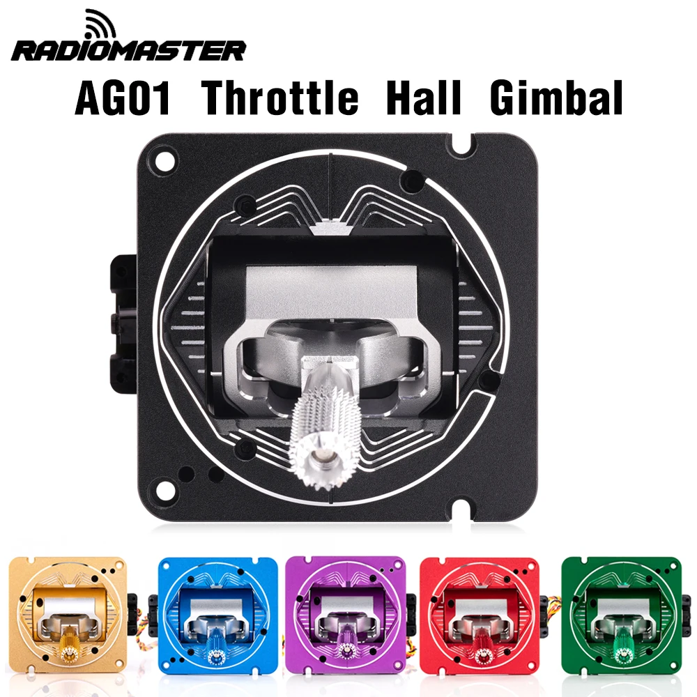 ​RadioMaster AG01 Full CNC Throttle Hall Gimbal Set 6 Colors Suit For TX16S MKII Series Radio Transmitter Remote Controller