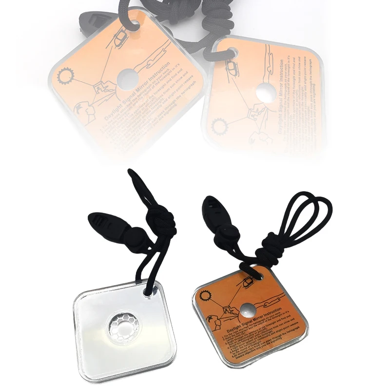 Multifunctional Practical Survival Emergency Rescue Reflective Signal Mirror Outdoor Kayak Boat Emergency Survial Kit