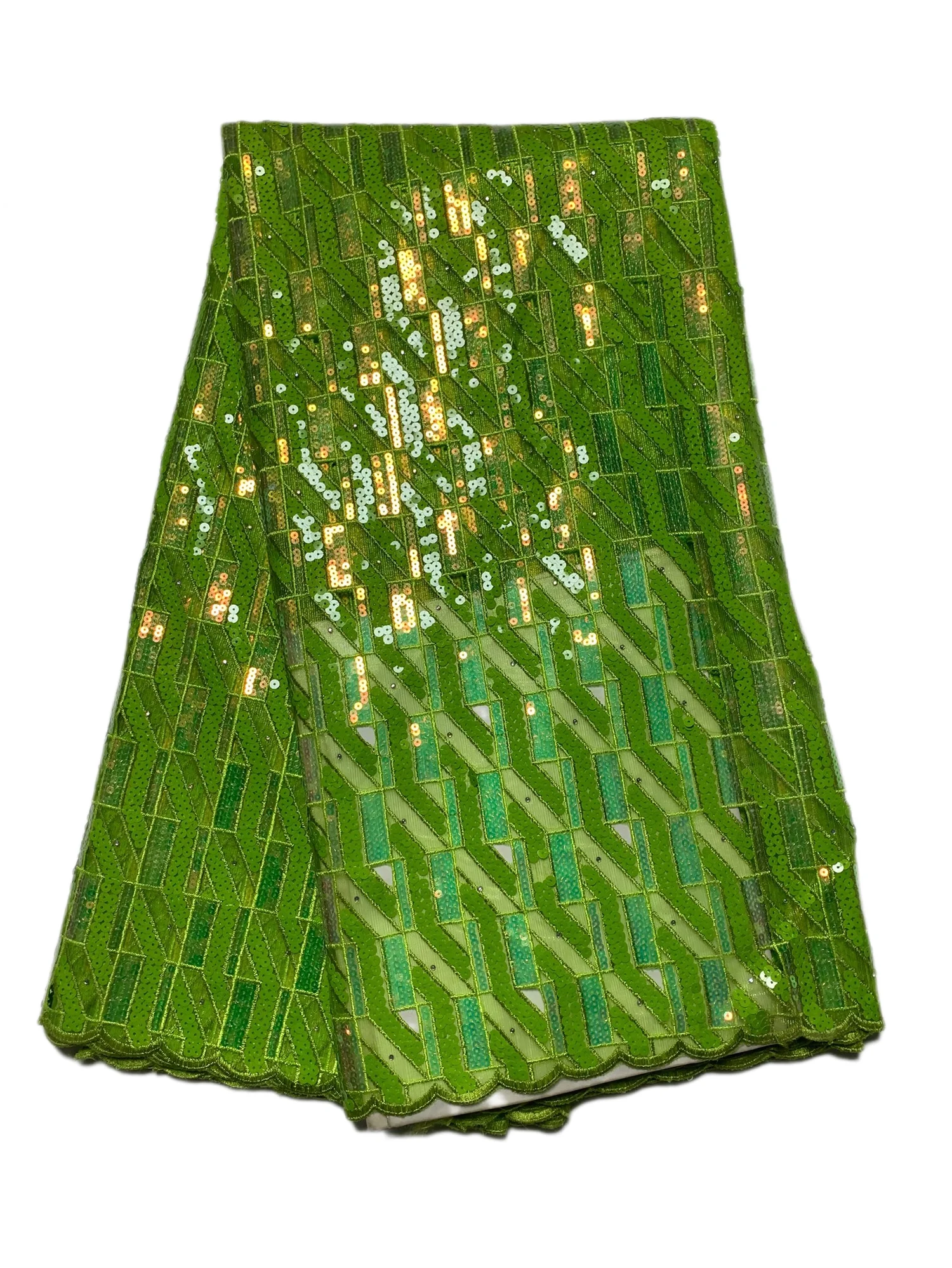 

New Organza Sequence Fabrics African French Tulle Mesh Lace Fabric Best Quality Sequins Lace Fabric For Wedding Party Materials