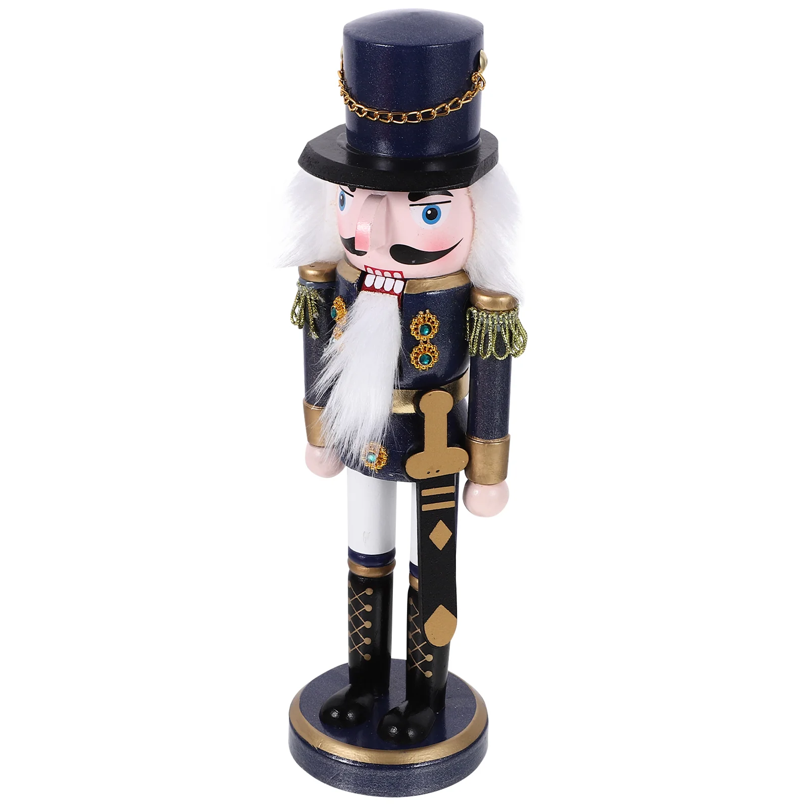 

25cm Pearlescent Pink Nutcracker Christmas Decoration Home Ornaments Wooden Decors Xmas Nutcrackers Desktop Household