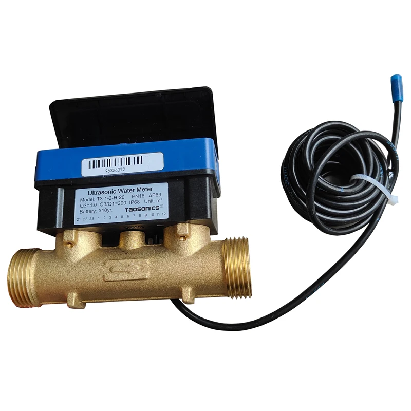 Medidor de Água de Fluxo de Irrigação Agrícola Ultrassônica T312-h Conexão de Rosca de Tubo de Cobre com Saída Rs485 e Mbus