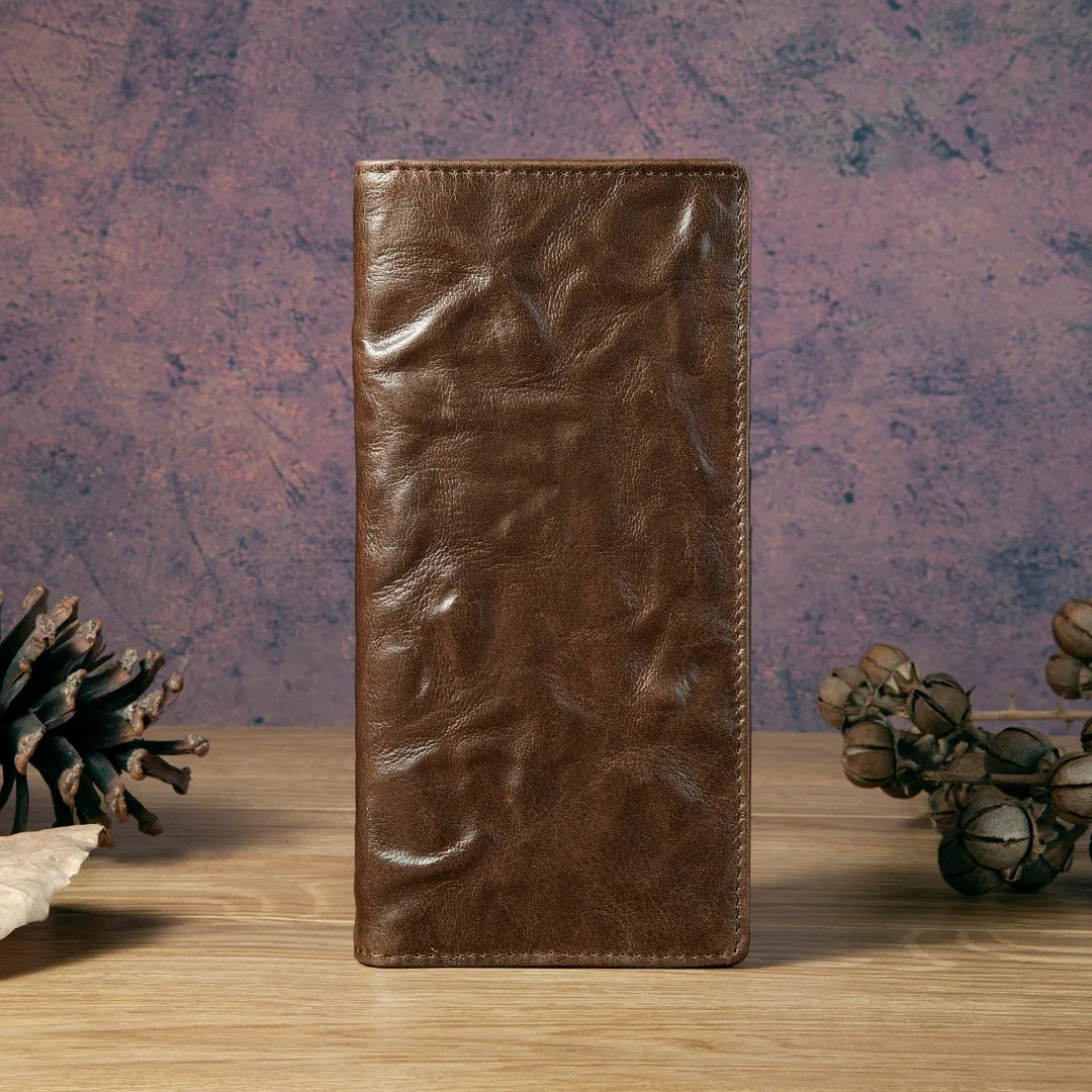 New wallet men's high-end long ultra-thin multi-card wallet retro large-capacity clutch cross-border