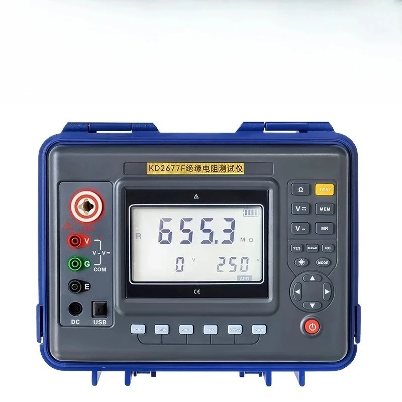 Insulation resistance tester KD2677F + high voltage insulation rocker arm 5KV10KV digital megohmmeter