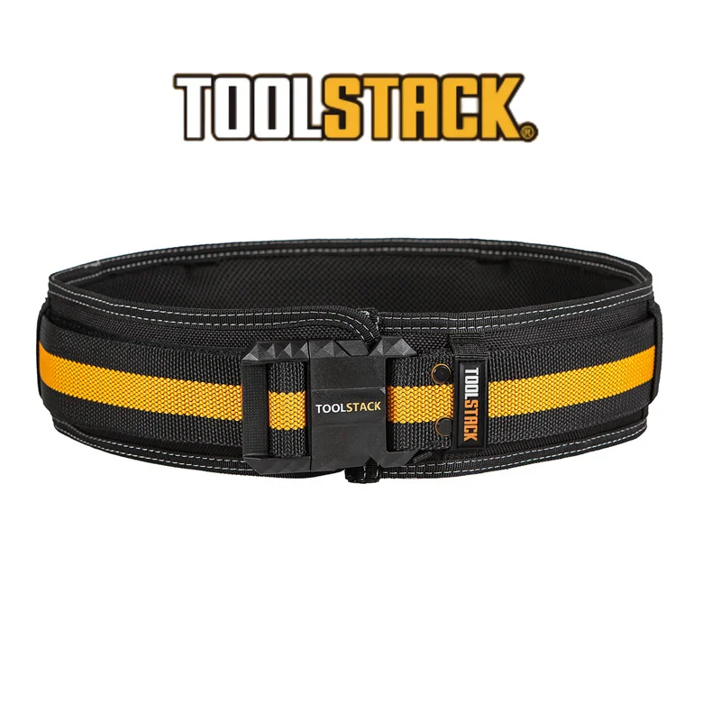 TOOLSTACK TSK-42 Black Quick Lock Construction Belt High-Quality Oxford Working Belt Comfortable Adjustable Universal Work Belt