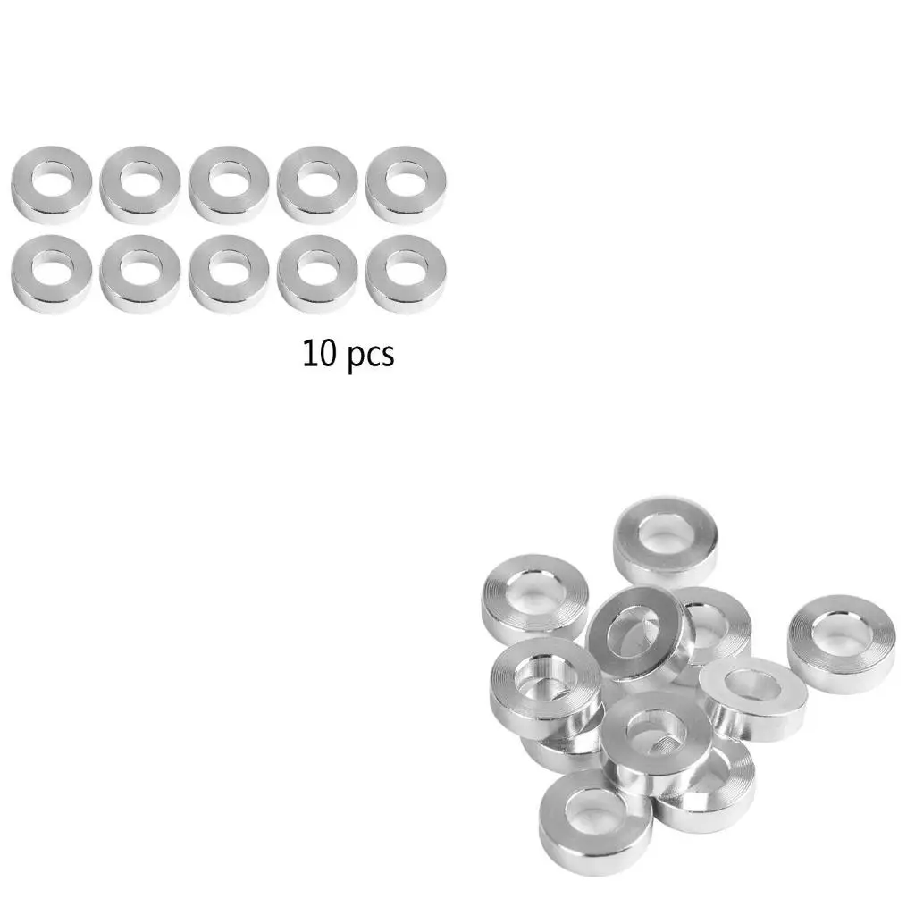  10 Pieces 3MM Silver Metal Aluminum Flat Washer Spacer DIY Model Gasket Replacement for 3D Printer Parts Accessories