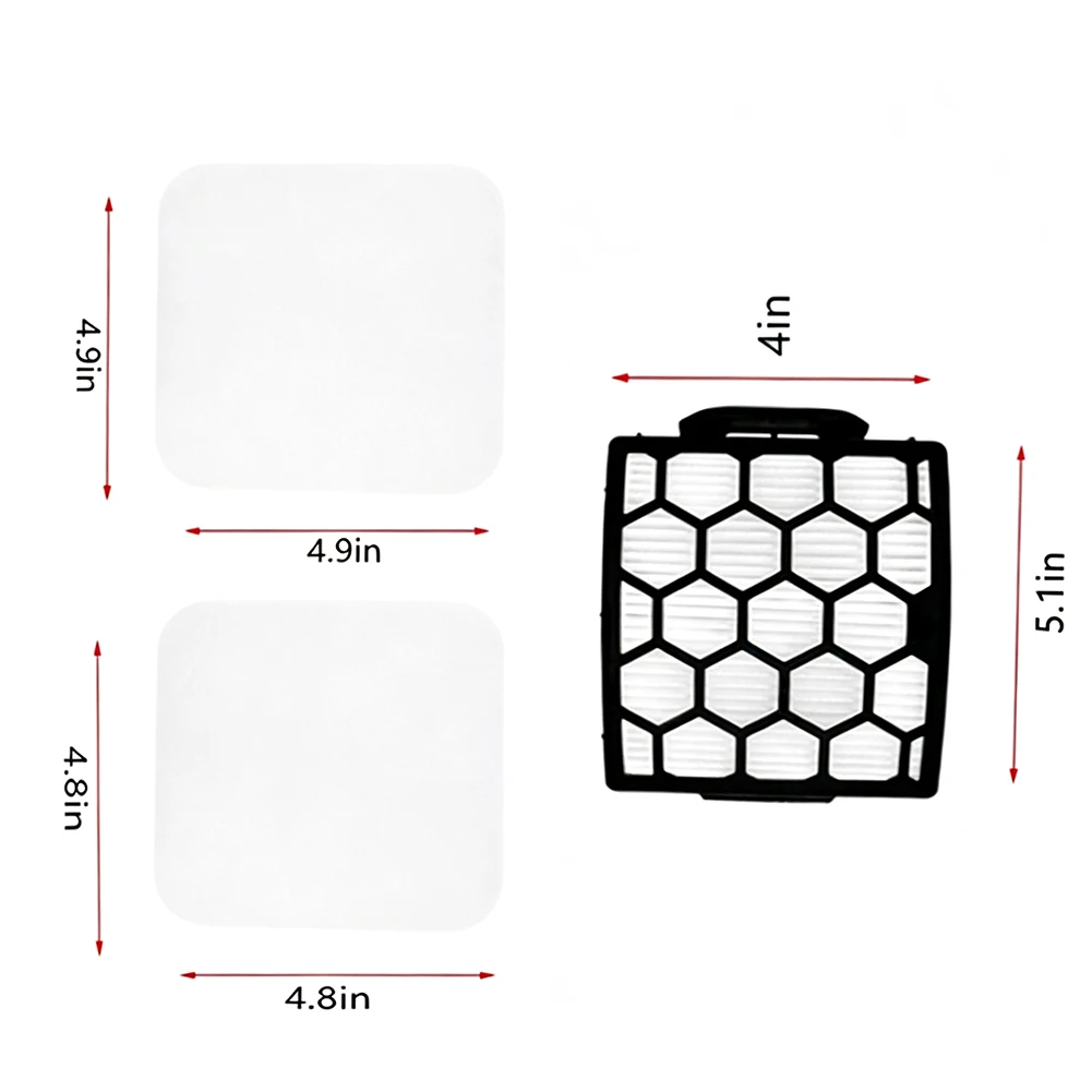 For Shark LA300 LA802 LA302 LA502 Compatible Replacement Filter Set Foam Plus Felt Vacuum Filter 2 Pcs Per Type