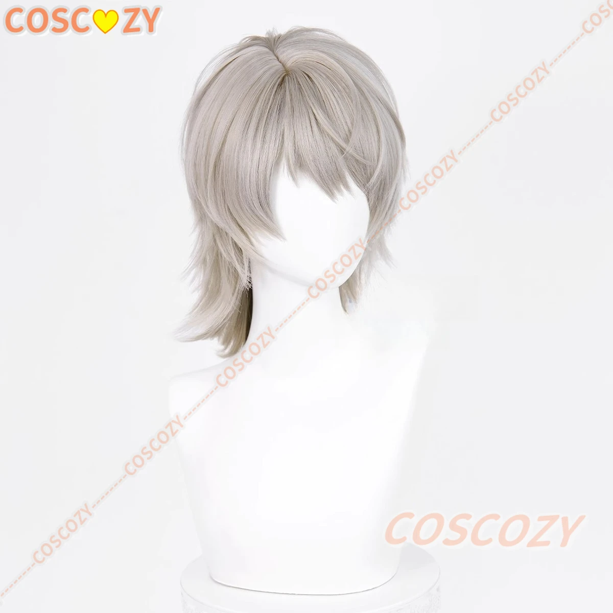 Xavier Wig Love And Deepspace Xavier Cosplay Wig Grey Short Heat Resistant Synthetic Hair Halloween Party Hair Wigs + Wig Cap