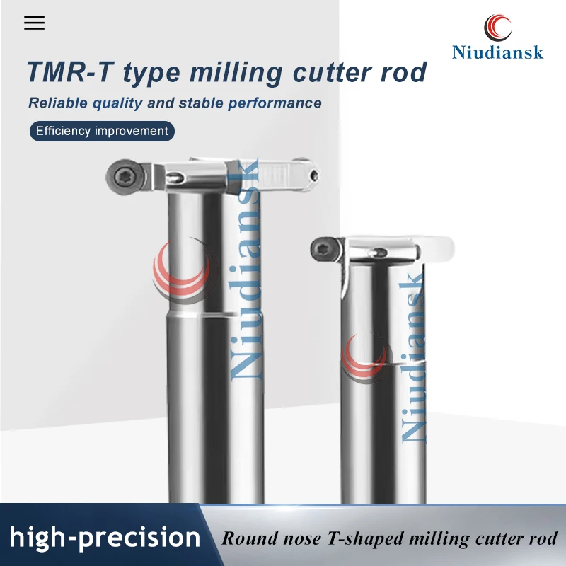 

TMR Series Round Nose T-shaped Milling Cutter Rod R2.5 R3 R4 R5 R6 CNC Machining Center Arc Shaped Tool Hold RPMT Milling Insert