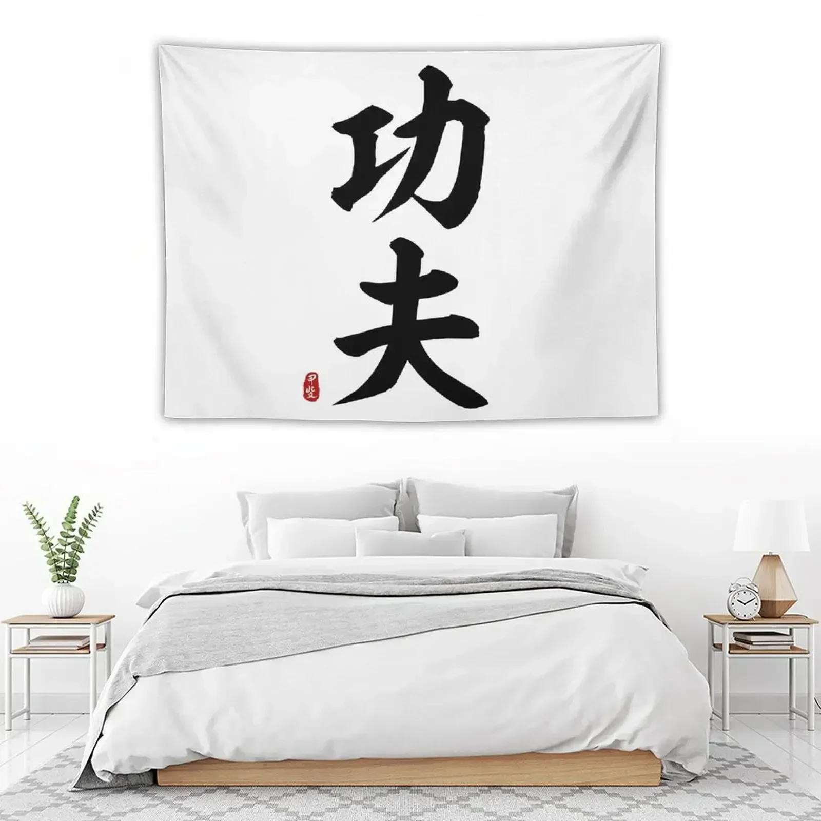 

Kung Fu Calligraphy Tapestry Room Decorations Aesthetic Wall Hanging Decor Bedroom Decorations Tapestry