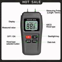 24-Hour Delivery MT-15 Digital Wood Moisture Meter Timber Damp Detector Tree Wood Humidity Tester Hygrometer Grey