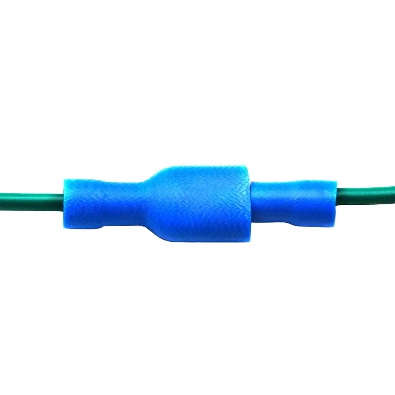 100 pz 50 paia 6.3mm 16 14AWG Femmina Maschio Cablaggio Elettrico Connettore Isolato Terminale A Crimp Spade Blu