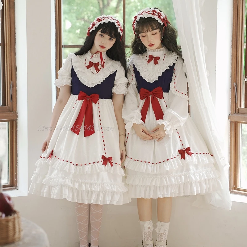 2024 Sonw Candy Lolita Christmas Cosplay Anime Kawaii Lolita Dress Uniform Princess Girl Vintage Elegant Tea Party Halloween