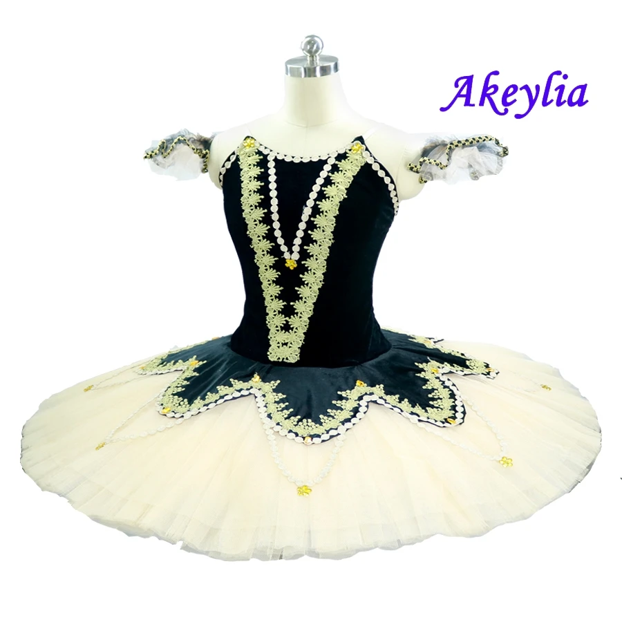 Adult Black Professional Ballet Competiton Classical Platter Tutu Egyptian Nights Dance Costumes Girls Nutcracker Ballet Tutu