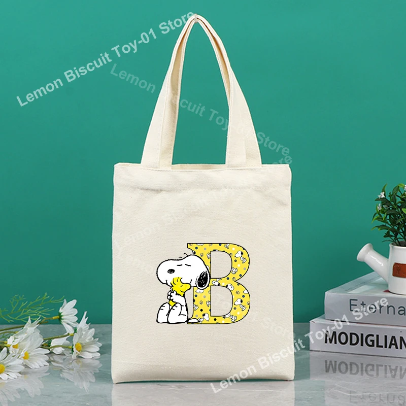 سنوبيس قماش المتسوق حقيبة الكرتون رسالة المرأة حقيبة يد قابلة لإعادة الاستخدام طالب الجمالية حقائب كتف هدايا عيد الميلاد