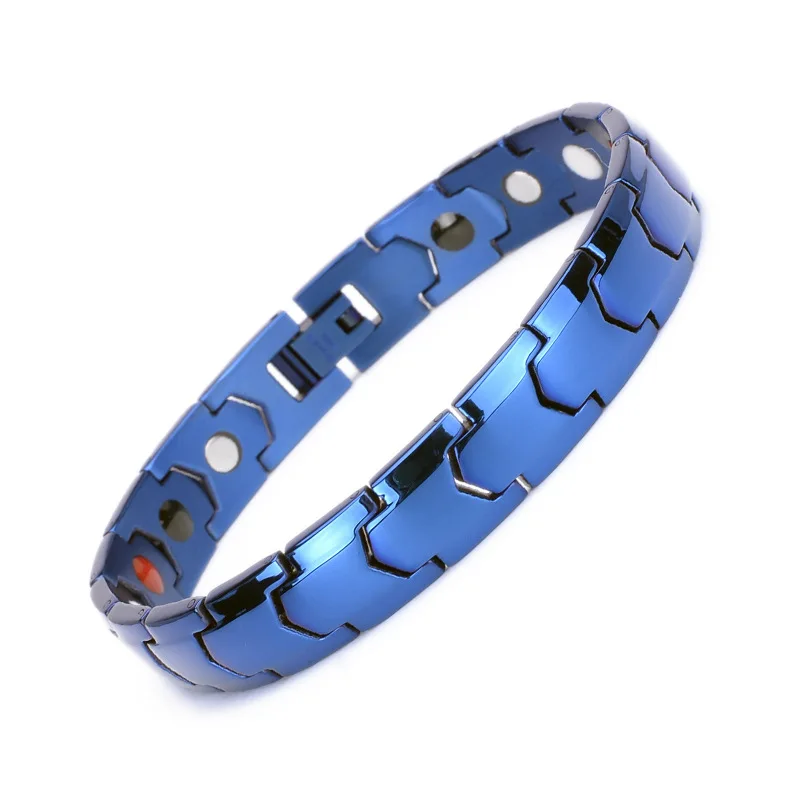 Magnetic Hematite Bracelets for Men Women Stainless Steel Power Balance Energy Magnets Stones Bracelet Jewelry Gift 11mm 8.26inc