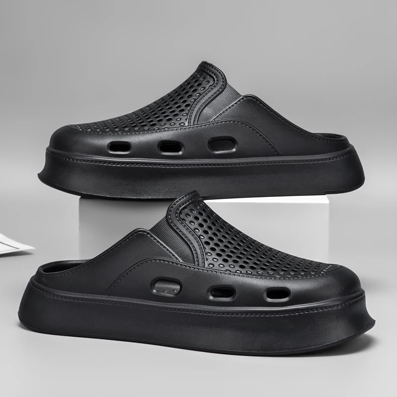 

Summer Men's Slippers Indoor Beach Sandals Outdoor Comfortable Breathable Slides Flip-flops Men Bathroom Slippers Home Shoes