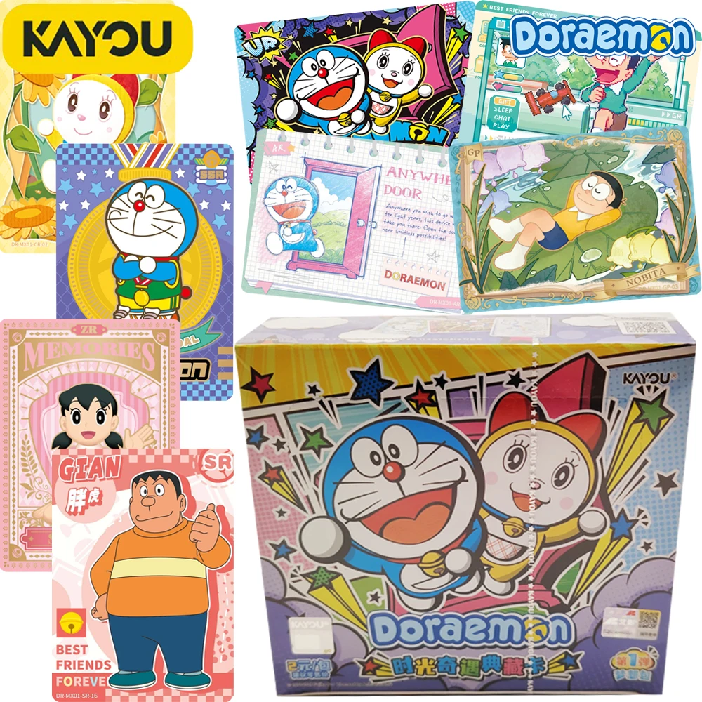 New Original KAYOU Doraemon Anime Collection Cards Cartoon Fun Fairy Tale Adventure Encounter Character Hobby Cards Fine Gifts