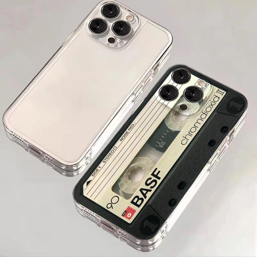 Retro-Kassetten-Kunst Klare Hülle für Samsung Galaxy S25 S24 S23 Ultra S22 S21Plus FE A56 A55 A54 A53 A36 A35 A34 5G PC Funda – Detail 11