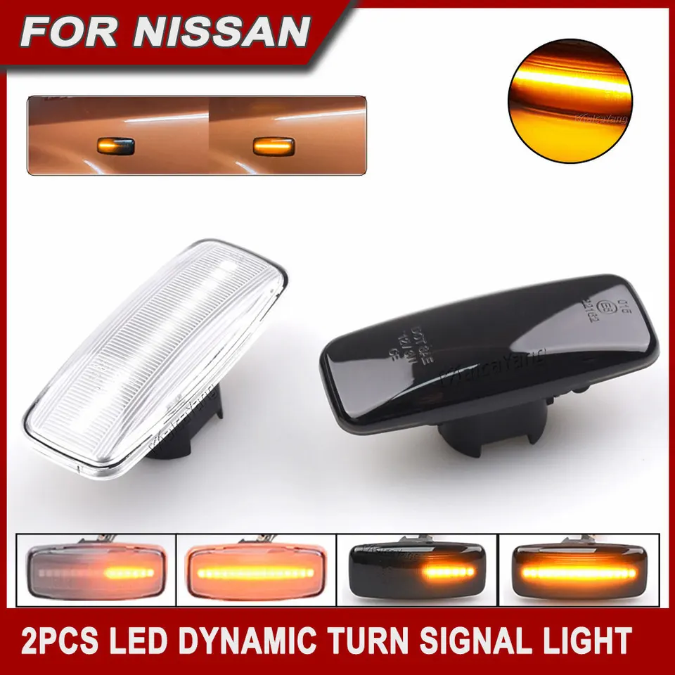 2X LED Dynamic Turn Signal Light Blinker Side Marker Lamp For
