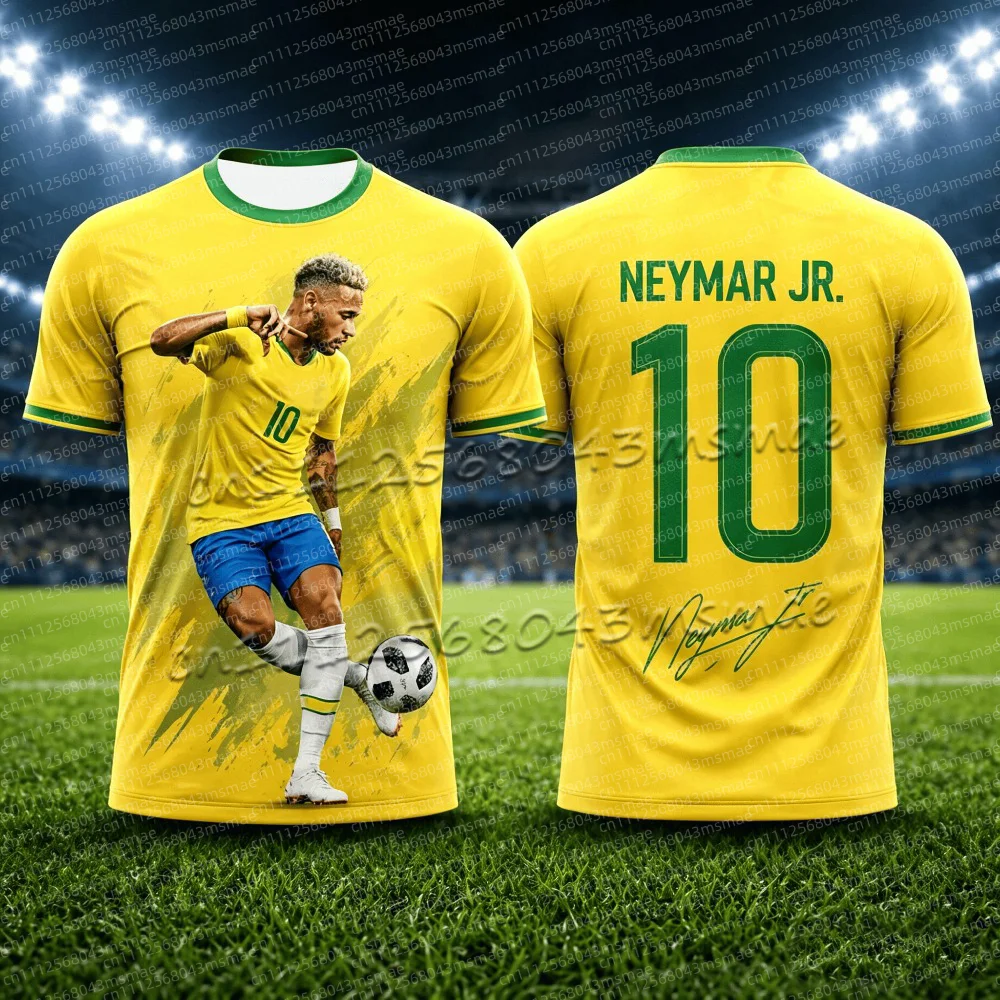 2026 Commemorative 3D Printed Football Jersey Breathable Summer Fan Shirt Outdoor Sports Football Unisex Daily Children's Top
