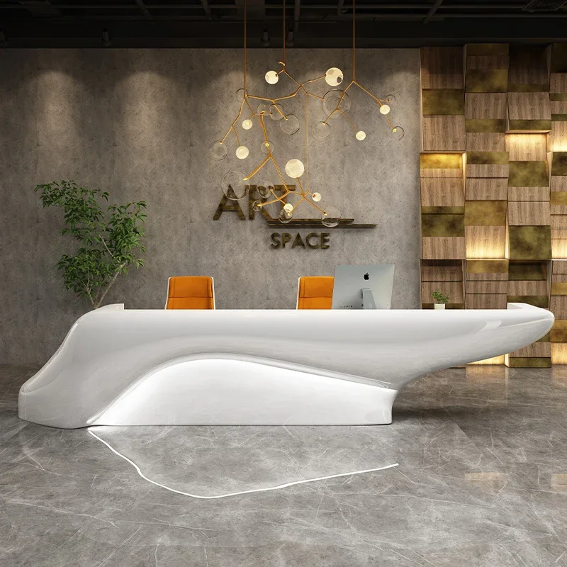 Beauty Institute Counter Aesthetic Reception Customer Center Front Desk Decor Salon Recepcion Salon De Belleza Office Modern