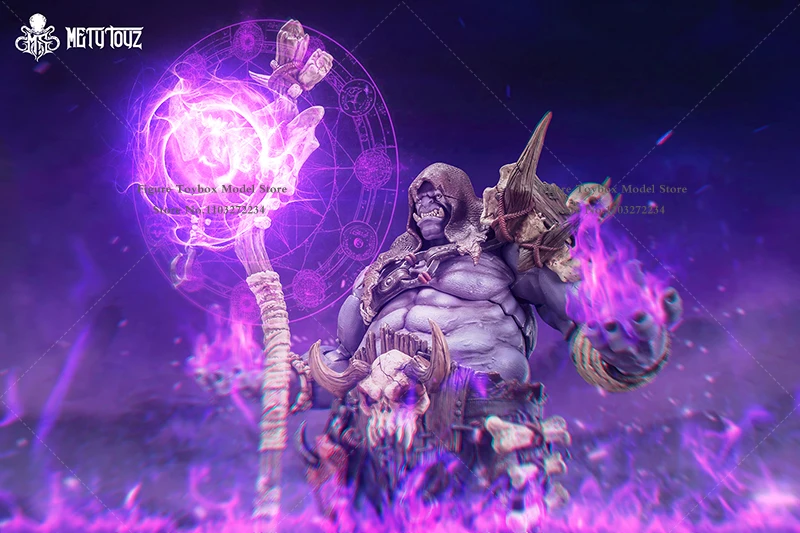 ฟิกเกอร์แอคชั่น Metytoyz Original 1/10 ของสะสม ตัวละครมอนสเตอร์ม่วง Ogre Magic Master Gorash Bongel ขนาด 7 นิ้ว รุ่นทหาร