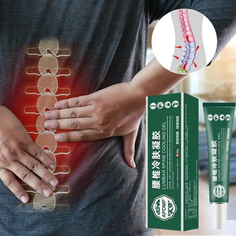 Pomada para el dolor de hombros y columna vertebral, dolor en las articulaciones, dolor Lumbar, Gel verde, 20g, hematomas, Gel de compresión en frío, el nuevo Gel refrescante Lumbar