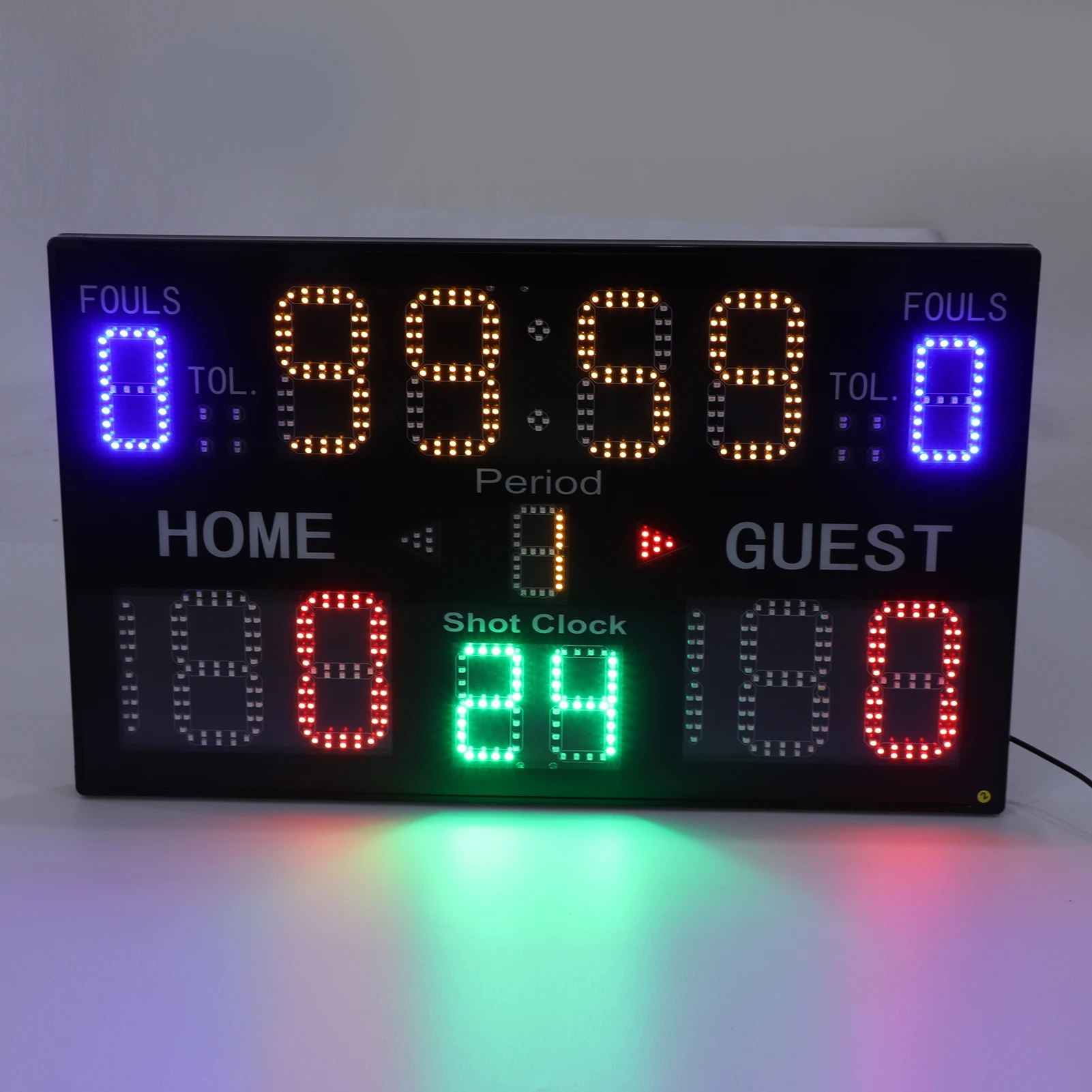 15-значное электронное табло со светодиодной подсветкой, цифровое портативное электрическое табло для баскетбола, волейбола