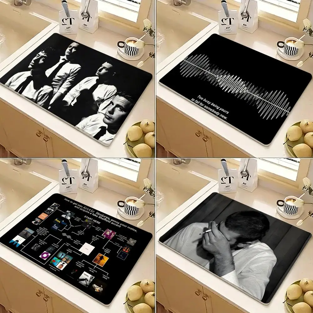 Rock Band A-Arctic M-Monkeys Floor Mat Diatomite Floor Mat Fast Drying Odor Resistant Non Slip Bath Kitchen Mat