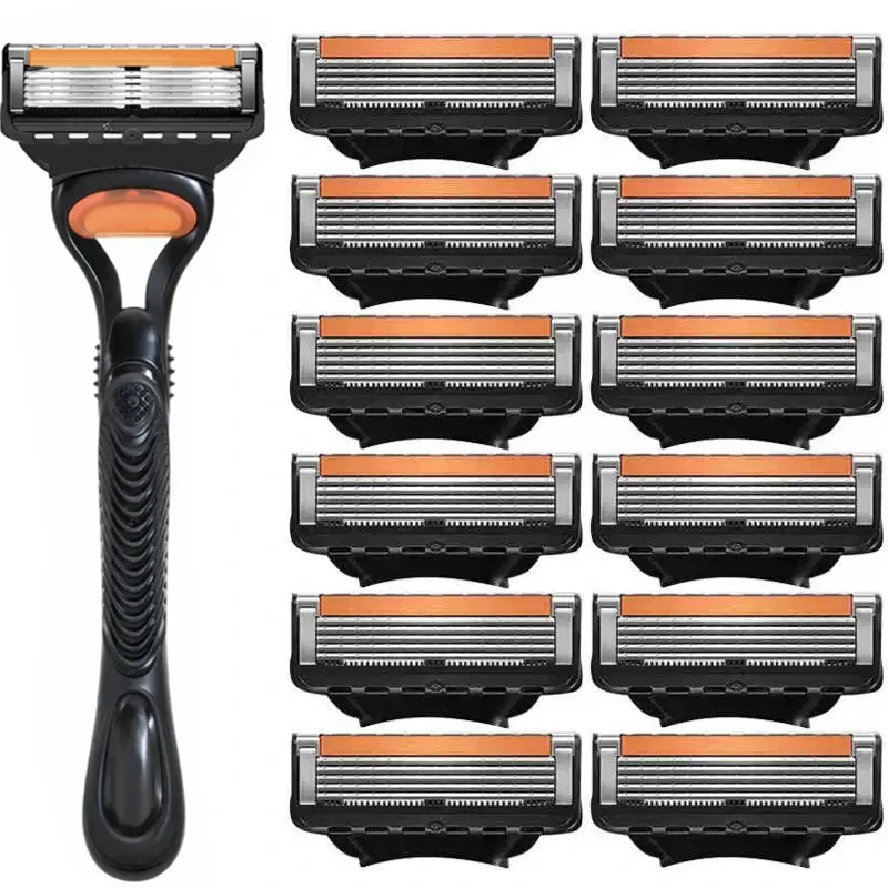 Maquinilla de afeitar Fusion Pro Power de 5 capas para hombre, afeitadora de cara masculina, recortadora de pelo y barba, recambios de cuchillas de 5 capas