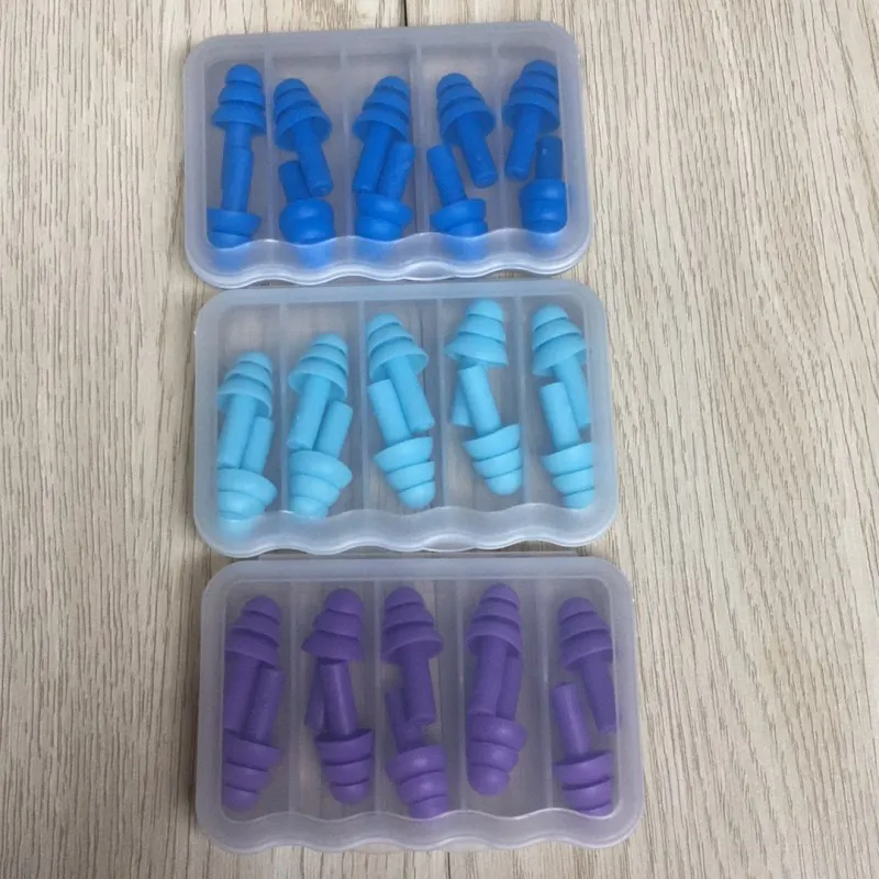 Weiche Silikon-Ohrstöpsel für Erwachsene und Kinder, wasserdichte Schwimm-Ohrstöpsel, Anti-Lärm-Ohrclips, Schwimmer, Tauchen, 5 Paar pro Box – Detail 4