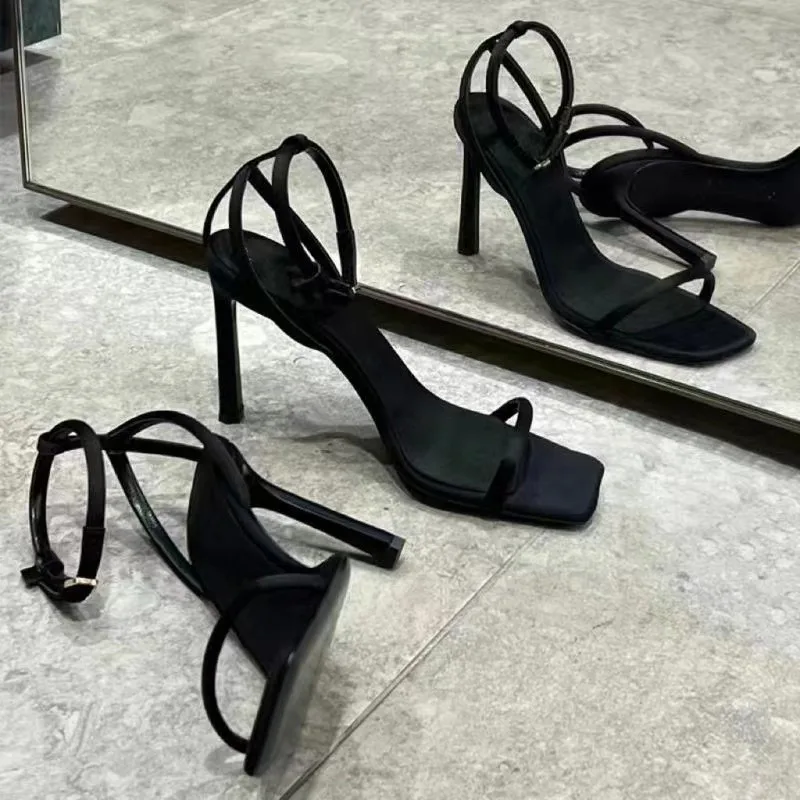 Sandalias French High Heel Women\'s Sandals Summer 2025 Fashion Elegant High Heel Shoe Open Toe Banquet Shoe Women Shoe Zapatos