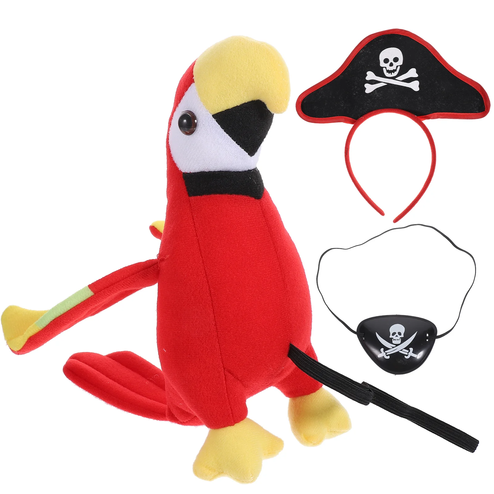 Makeup Headband Stuffed Parrot Pirate Costume Toy Scarf Bird For Shoulder Artificial Models Cosplay Accessory Animal Child