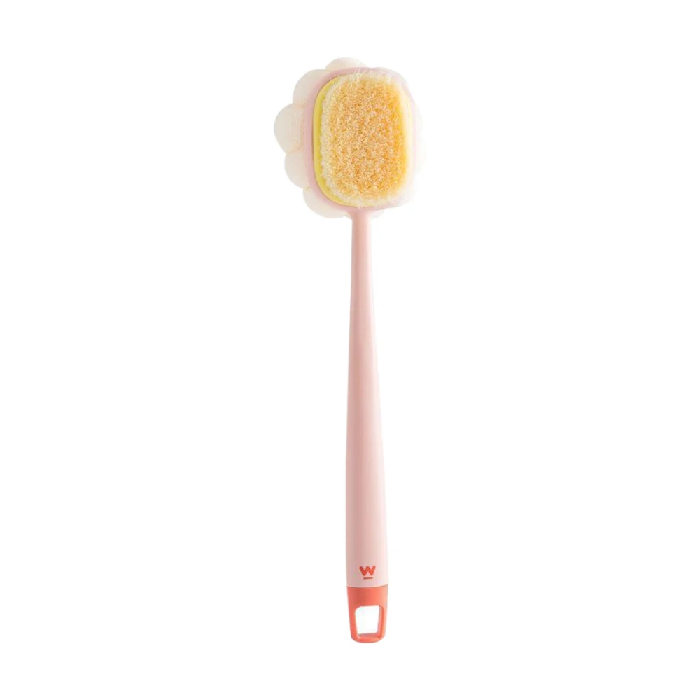 Two Sided Shower Body Brush Silicone Long Handle Bathroom Wash Brush Bathing Massage Back Body Exfoliating Brushes Bath Supplies