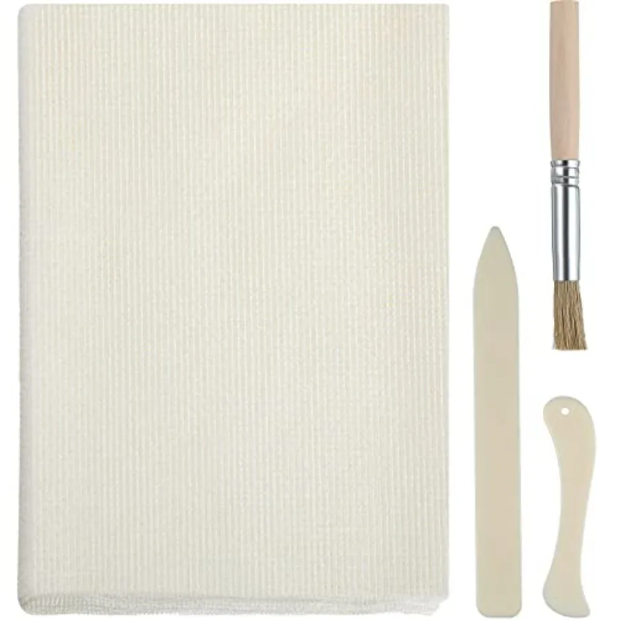 製本キットには、39 x 45 cmの製本布、2つの骨折りツール、1つの接着ブラシが含まれています。大人用、ユニセックス、モダンスタイル、折りたたみ式です。