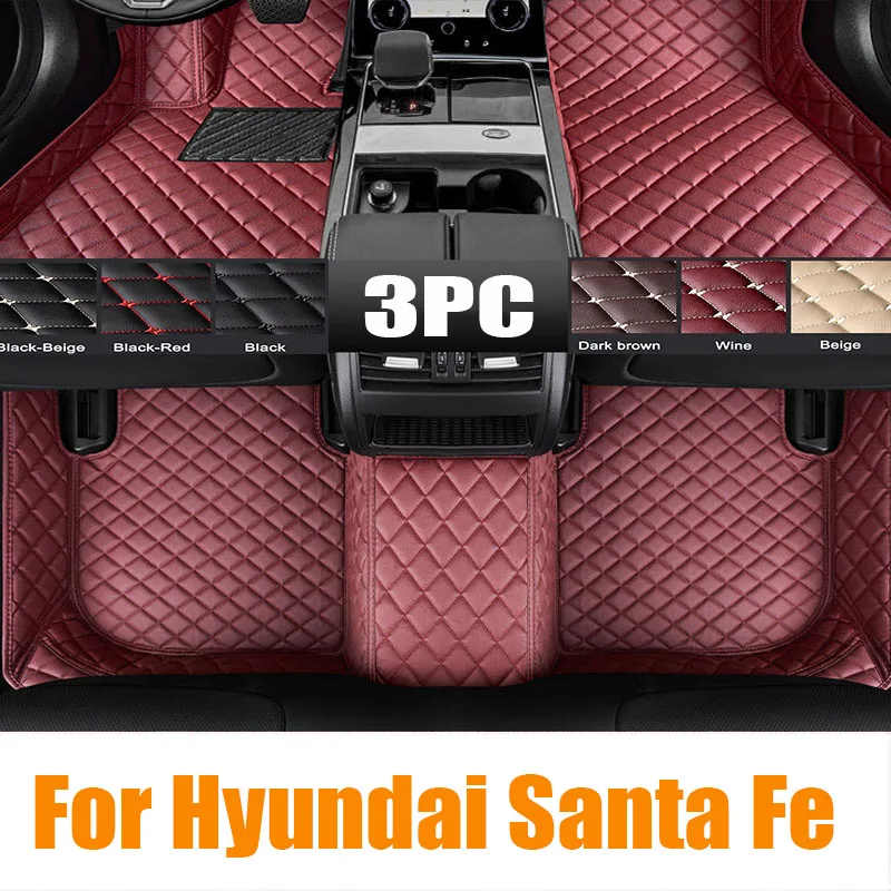 

Car Floor Mats For Hyundai Santa Fe Five Seats 2013 2014 2015 2016 2017 2018 Auto Foot Pads Carpet Cover Interior automotive tri