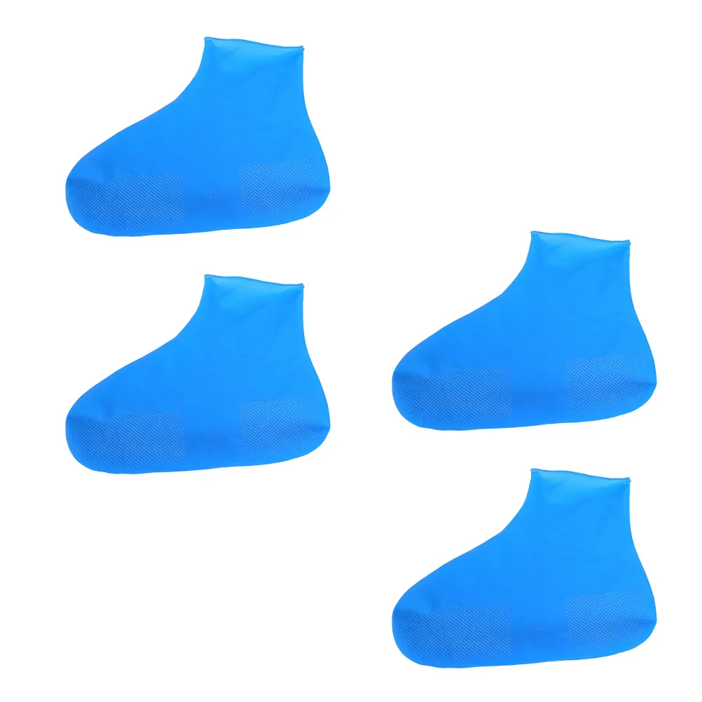 2Pairs Anti-Slip Waterproof Shoes Cover Premium Latex Durable Rain Shoe Protector Practical Outdoor Shoes Protector Convenient