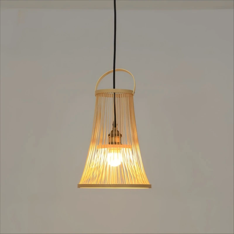 

Creative bamboo weaving bamboo art modern minimalist style B & B chandelier tea room tea house