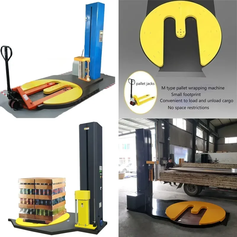 Automatic Pallet Wrapping Machine M Type Stretch Film Wrapper Shrink Packaging Equipment for Logistics Warehouse
