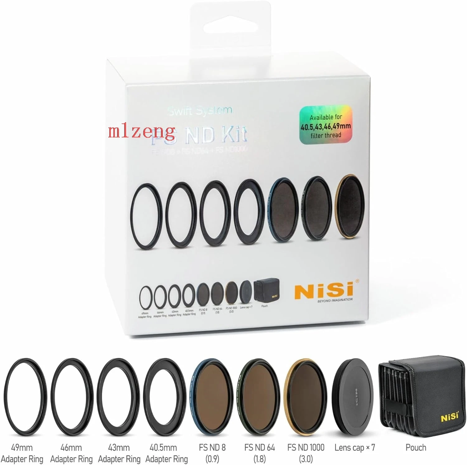 swift system nd filter kit ND8+ND64+ND1000+adapter+lens cap+pouch for 40.5 46 49 52 55 58 62 67 72 77 82 86 95 camera lens