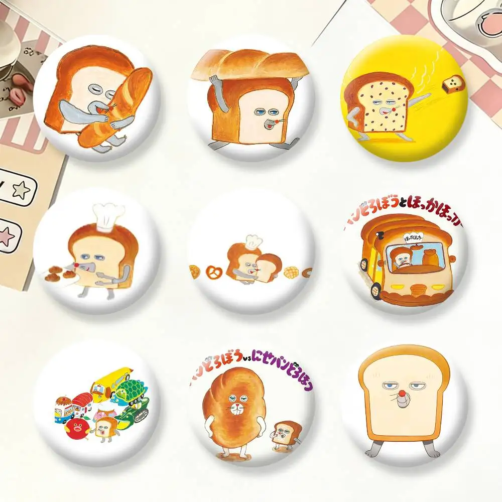 Bread ThiefS CUTE Badges Creative Tinplate Button PinsBrooch Badge Clothes Backpack