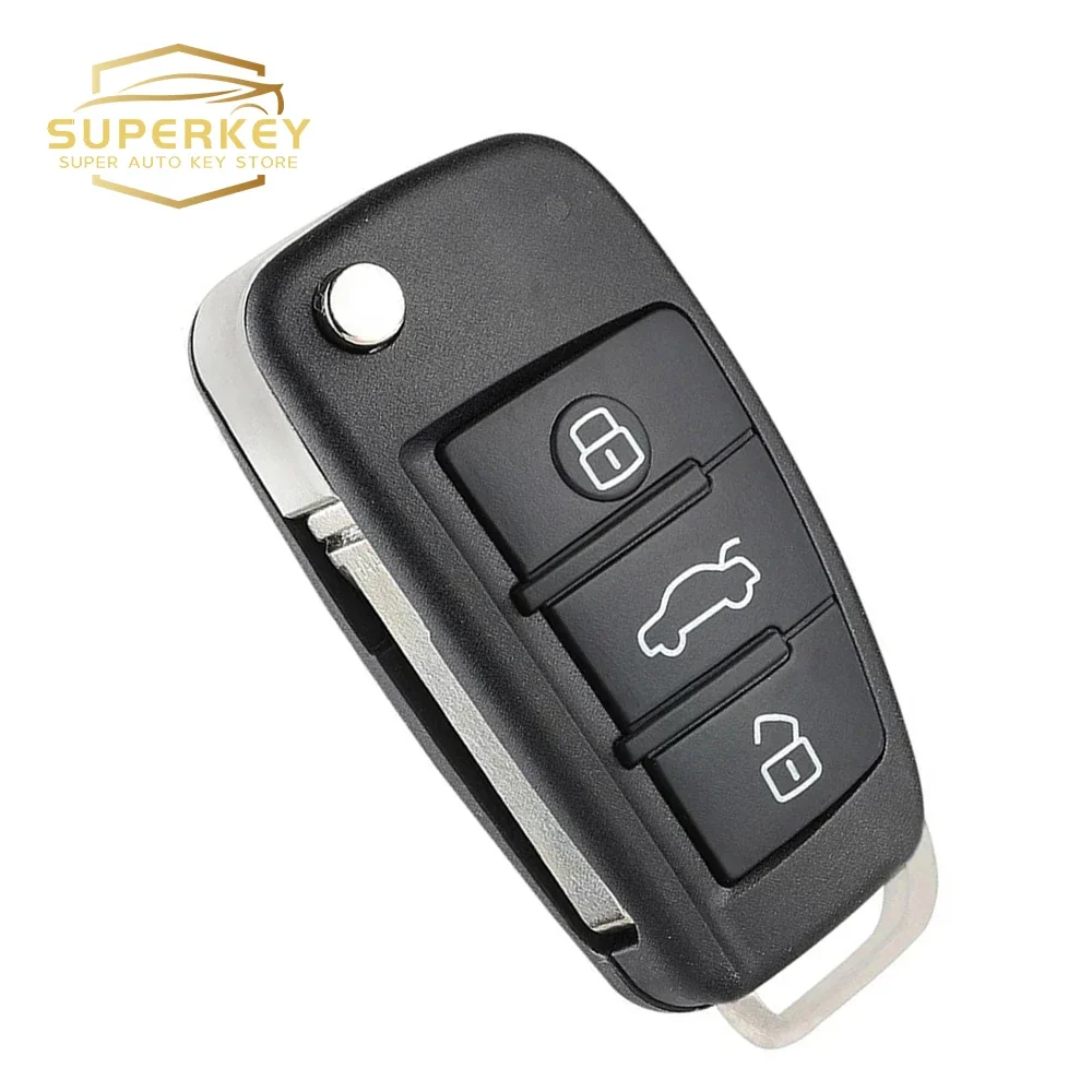 SUPERKEY  Smart Fob Flip Key For 2006 - 2015 AUDI A6 Q7 S6 RS6 8E Chip 315 434 868 MHZ 4F0837220AK 4F0837220AF 4F0 837 220AF