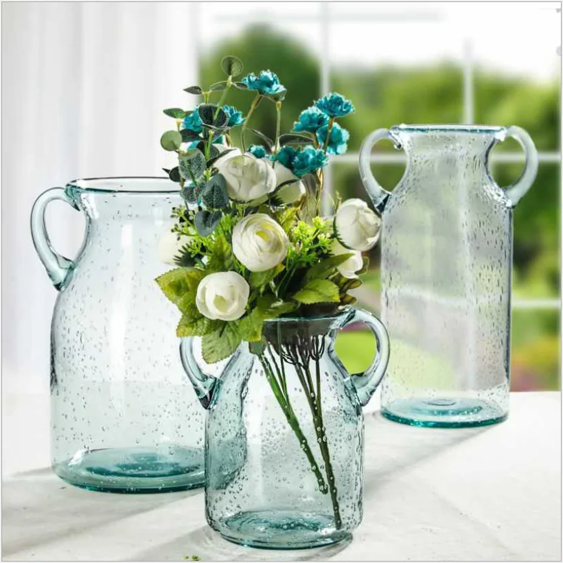 Creative Double Ear Bubble Vases, Transparent Glass Vase, Modern Simplicity Flower Arranger, Household Decoration Crafts