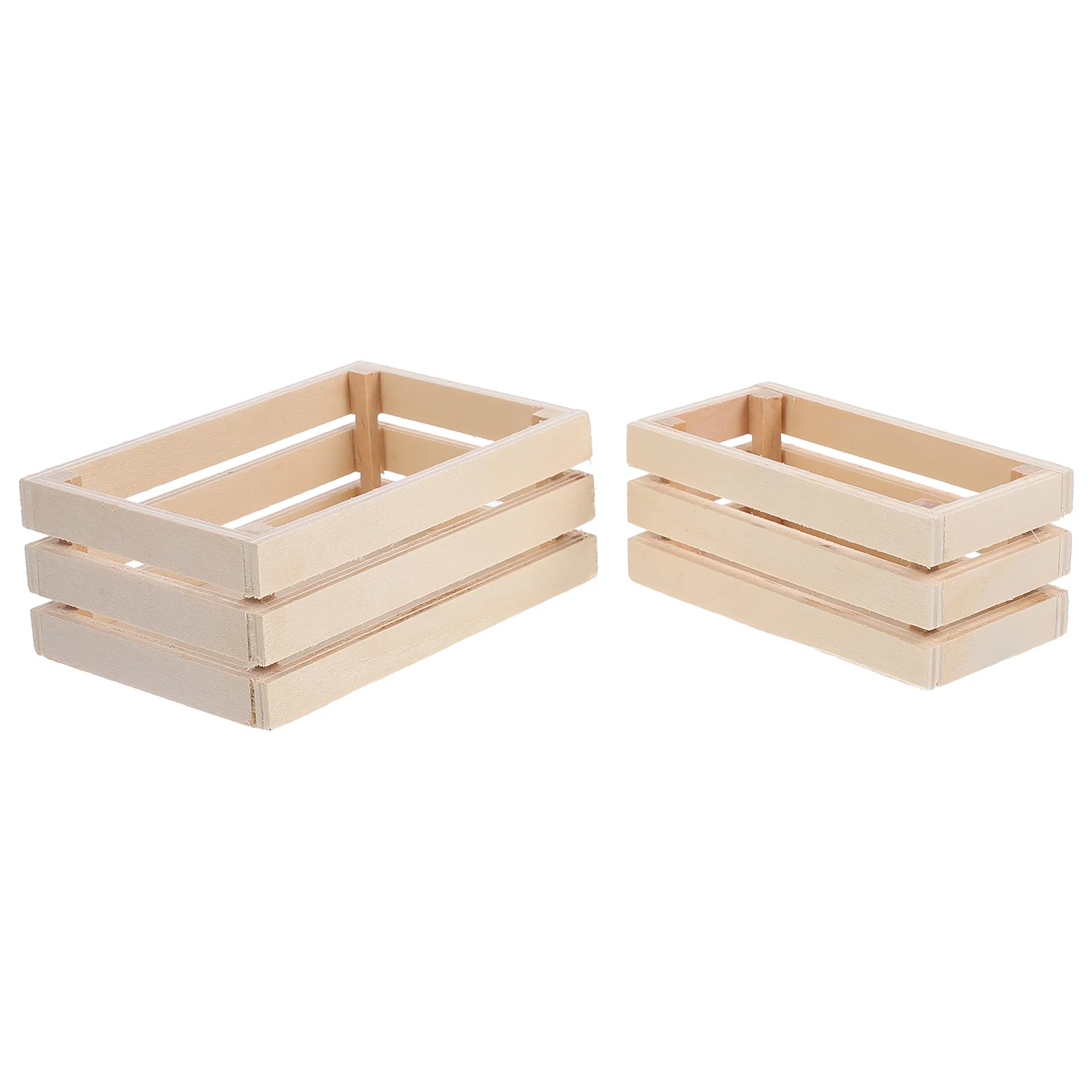 Mini Cesta De Armazenamento Para Artesanato Coisas, Móveis Para Casa e Acessórios, Decoração De Brinquedos, Cesta Em Miniatura, 2 Pcs