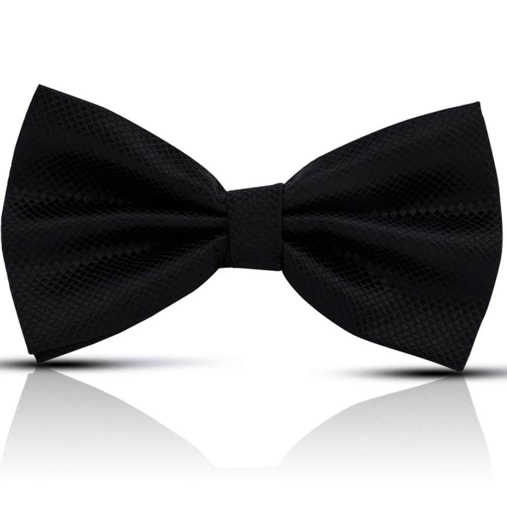 HUISHI Bowtie Mens Tie Solid Check Fashion Bowties Banquet Wedding Black Gold Red Green Pink Blue White Classic Bow Ties For Men