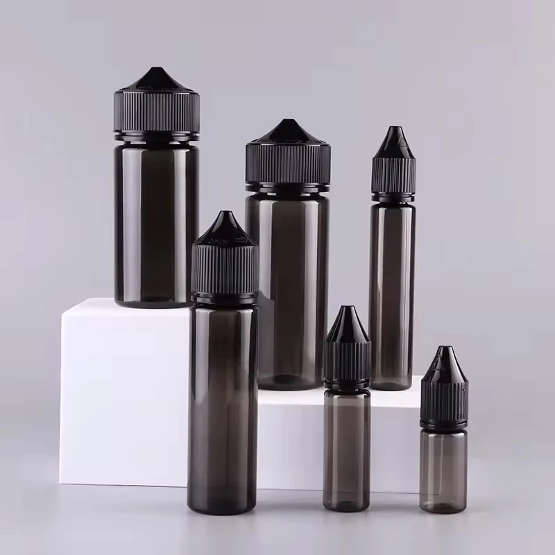 Empty Flavor Liquid Juice  Plastic Bottles with Long Tip Caps V3 Squeezed Dropper Container Airless Plastic Portable Oil Bottle