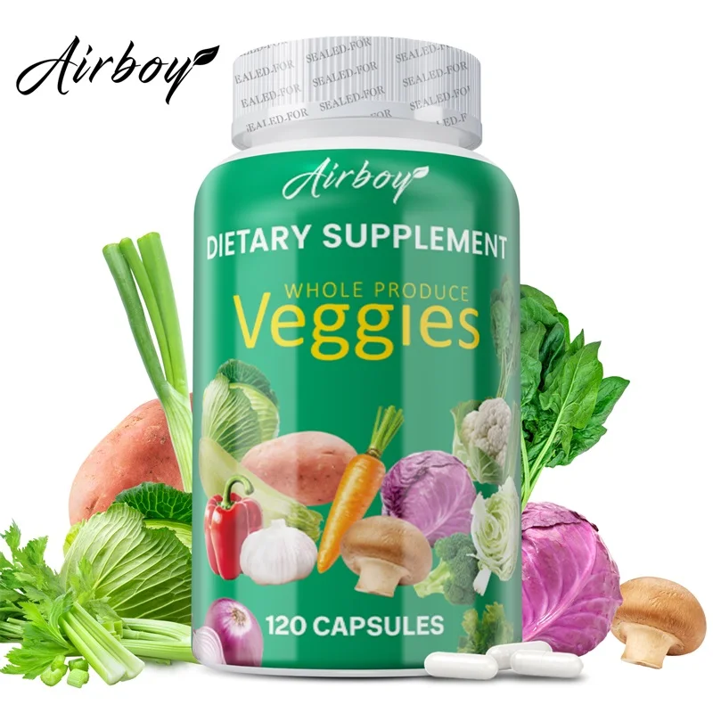 Veggies Supplement Filled with Vitamins and Minerals Promote Antioxidants Increase Immune Defense