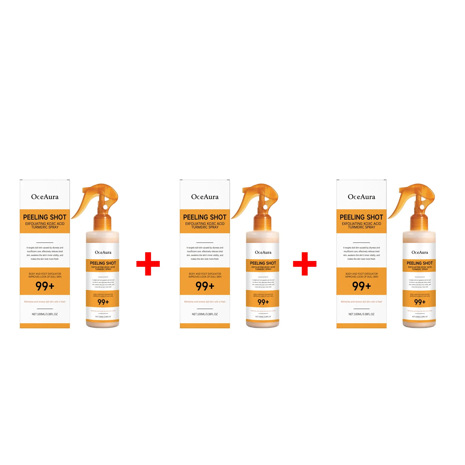 Foot Peeling Spray Improve Rough Moisturize Smooth Heel Back Body Exfoliating Serum Turmeric Kojic Acid Skin Brightening Essence
