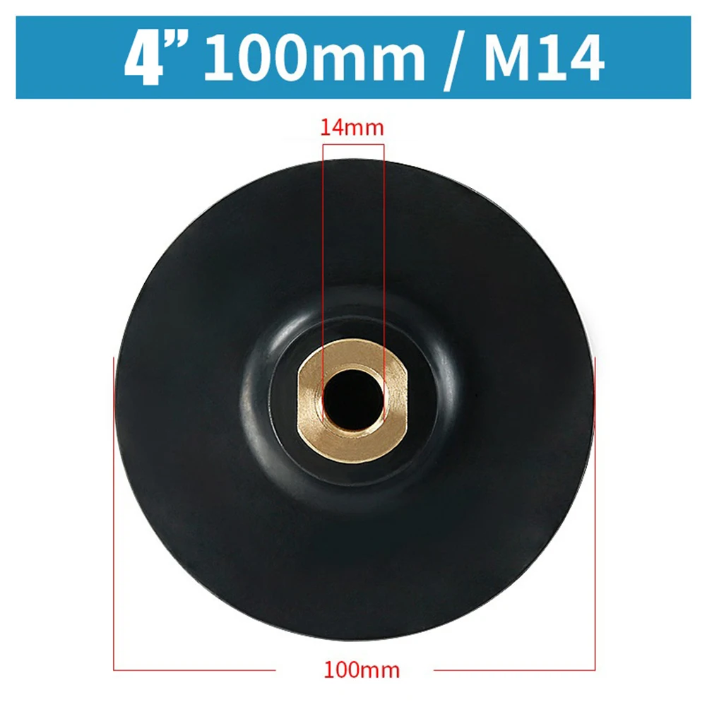 Rubber Backing Pad Polishing Grinding Disc Holder For Angle Grinder M10 Abrasive Self-adhesive Grinding Disc Backing Pad