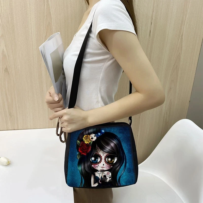 Floral Printed Handbag Women Rose Shoulder Bag Canvas Summer Beach Bag Daily Use Female Shopping Bag Lady